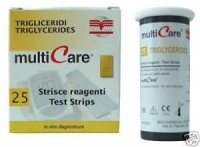 Triglyceride Teststreifen für MultiCare